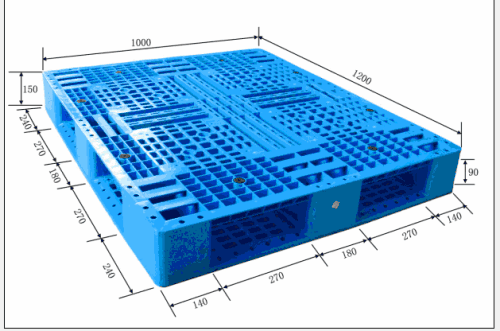 THTW-1210B田字網(wǎng)格塑料托盤（08）